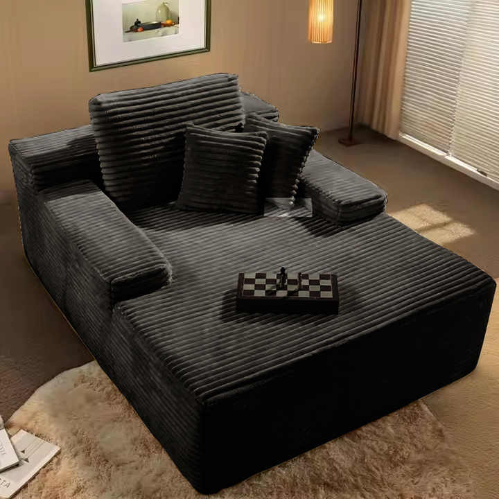 Lunara LoungeBed – Plush Corduroy Sofa Bed for Relaxing & Napping