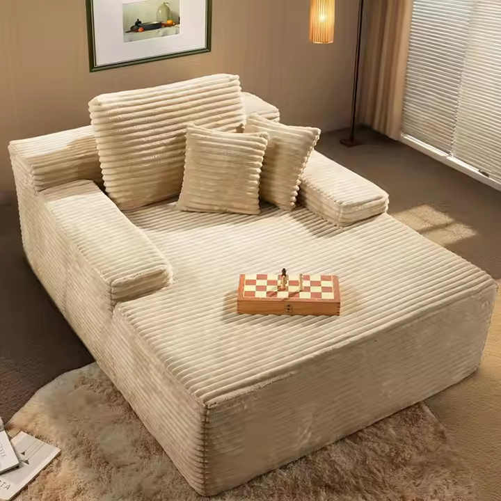 Lunara LoungeBed – Plush Corduroy Sofa Bed for Relaxing & Napping