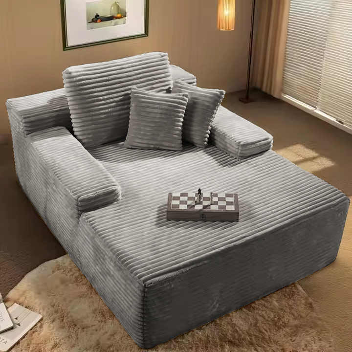 Lunara LoungeBed – Plush Corduroy Sofa Bed for Relaxing & Napping